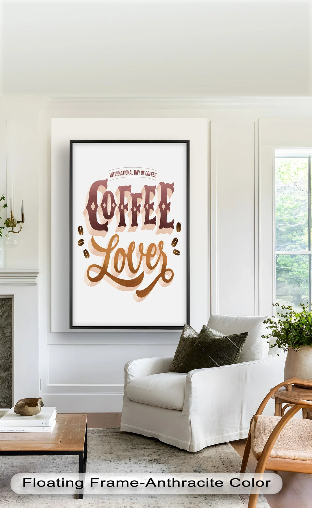 Coffee Lover Typography Art – Coffee Day Oil Painting - MyPhotoStation