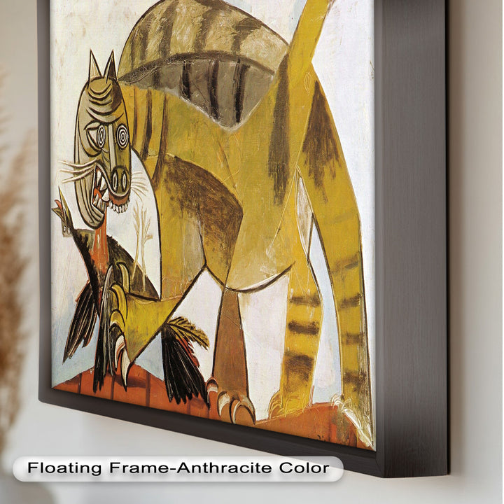 Wild Cat and Bird by Pablo Picasso – Cubist Oil Painting
