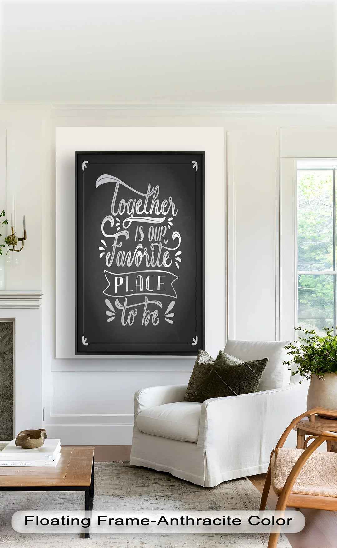 Together Is Our Favorite Place – Chalk Style Oil Painting - MyPhotoStation