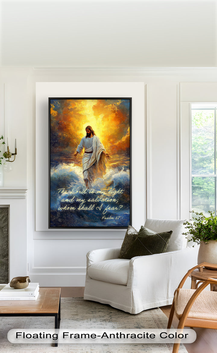 The Lord is My Light – Religious Painting with Biblical Verse
