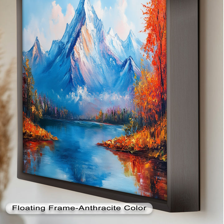Incredible Stunning Mountain Landscape – Framed Nature Oil Painting