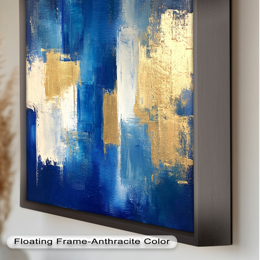 Blue Harmony Abstract – Modernes Ölgemälde