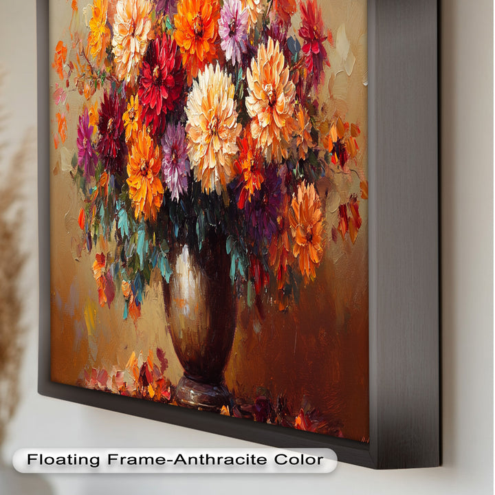 Dahlia Bouquet Wall Art – Still Life Oil Paintings