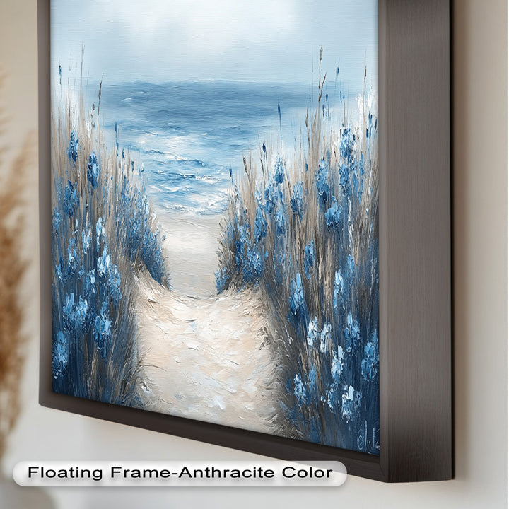 Coastal Beach Path Wall Art – Landscape Oil Painting