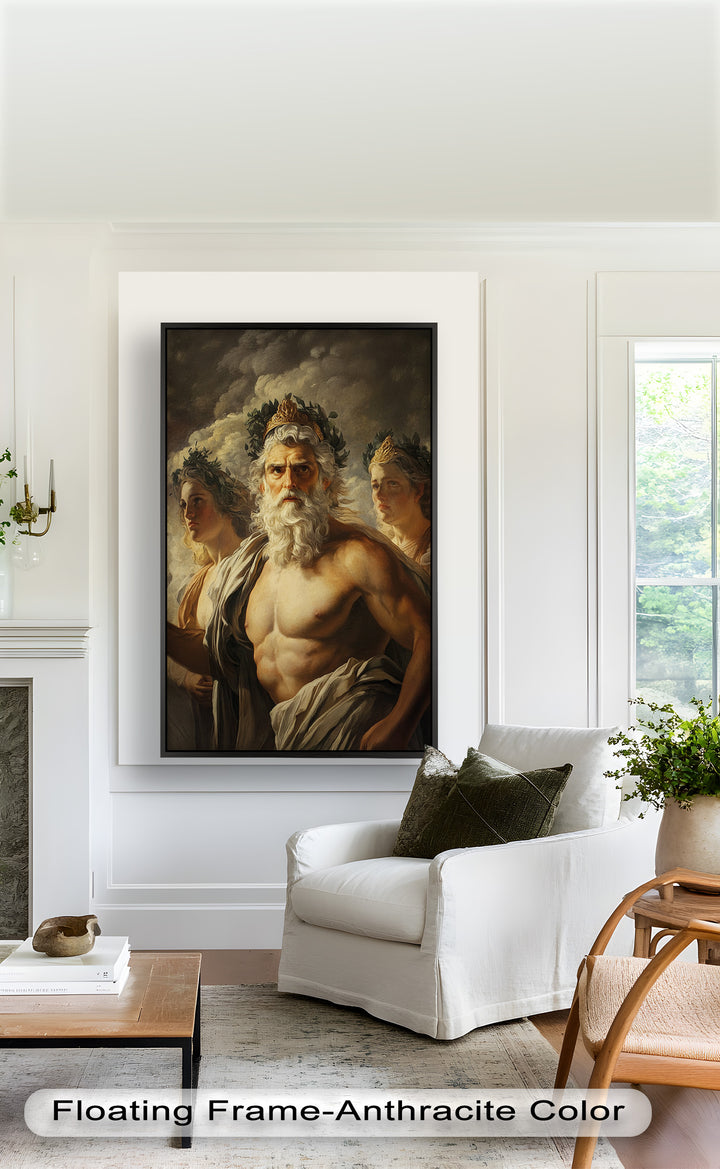 Zeus zwischen den Wolken - Mythologie Ölgemälde