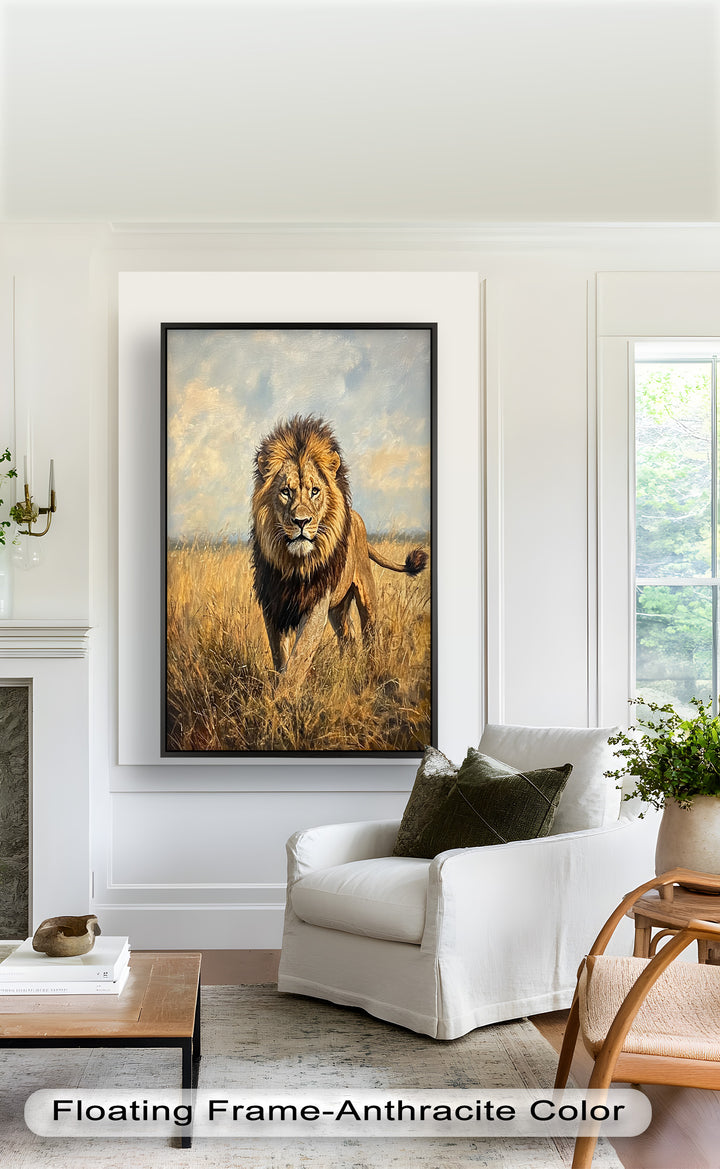 King of the Savannah – Animal Oil Painting