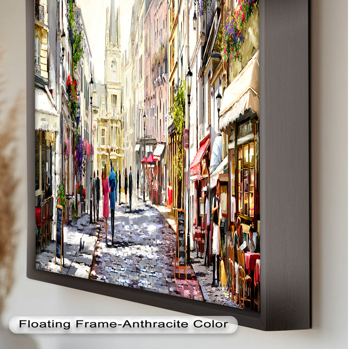 Sunlit Street von The Macneil Studio – Elegantes europäisches Ölgemälde