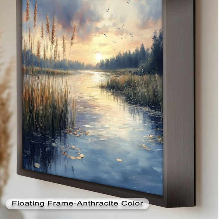 Lake Sunrise – Landscape Oil Painting