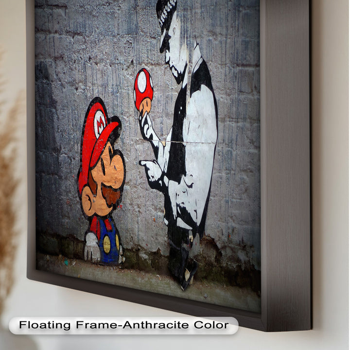 Mario Meets the Law – Banksy Oil Painting