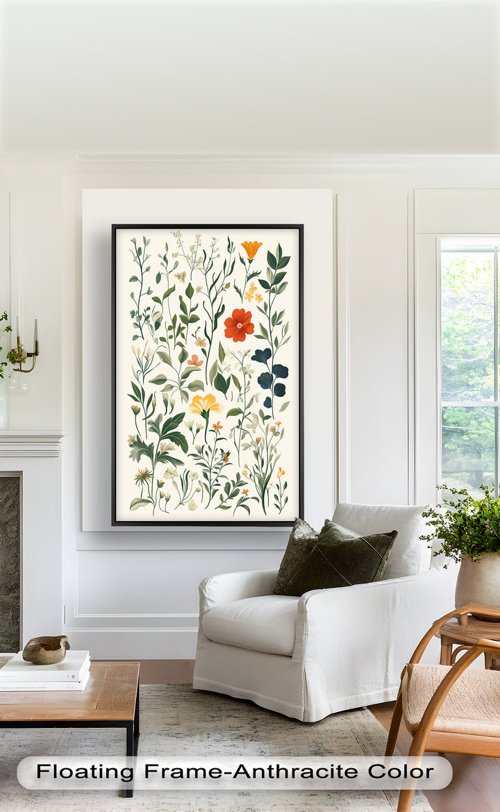 Zarte Wiesenwildblumen – Sanftes botanisches Arrangement Ölgemälde