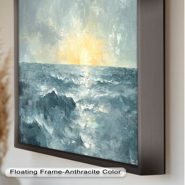 Sunrise Ocean View Decor - Seascape Oil Painting