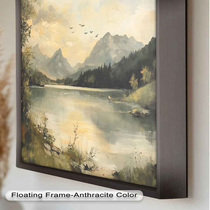 Vintage Wild River – Landscape Oil Painting