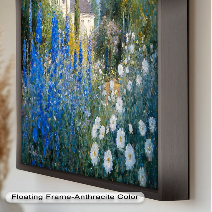 Blue Delphinium - Impressionist Oil Painting