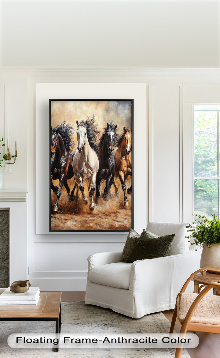 Galopp der Freiheit – Ölgemälde „Laufende Pferde“