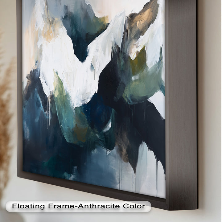 Eclipsed Range – Bold Mountain Shadows Abstract Oil Painting