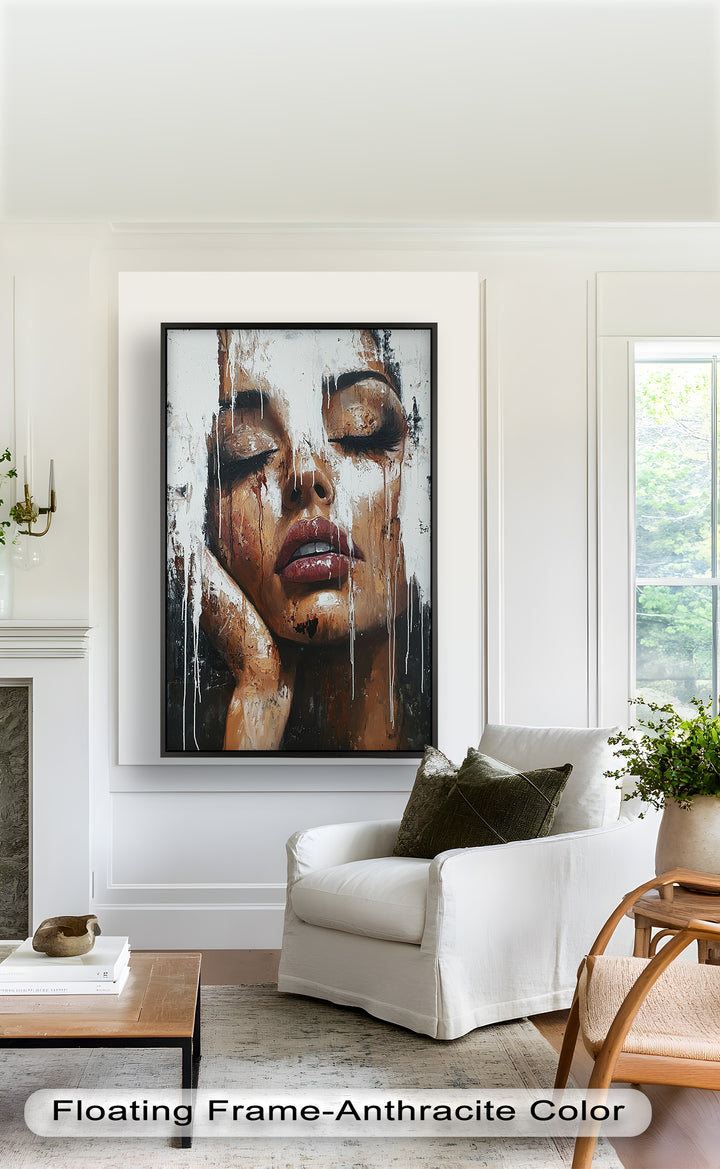 Dripping Silence – Modern Expressionist Abstract Oil Painting
