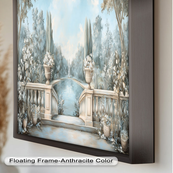 Tranquil Garden Terrace – Landscape Oil Painting