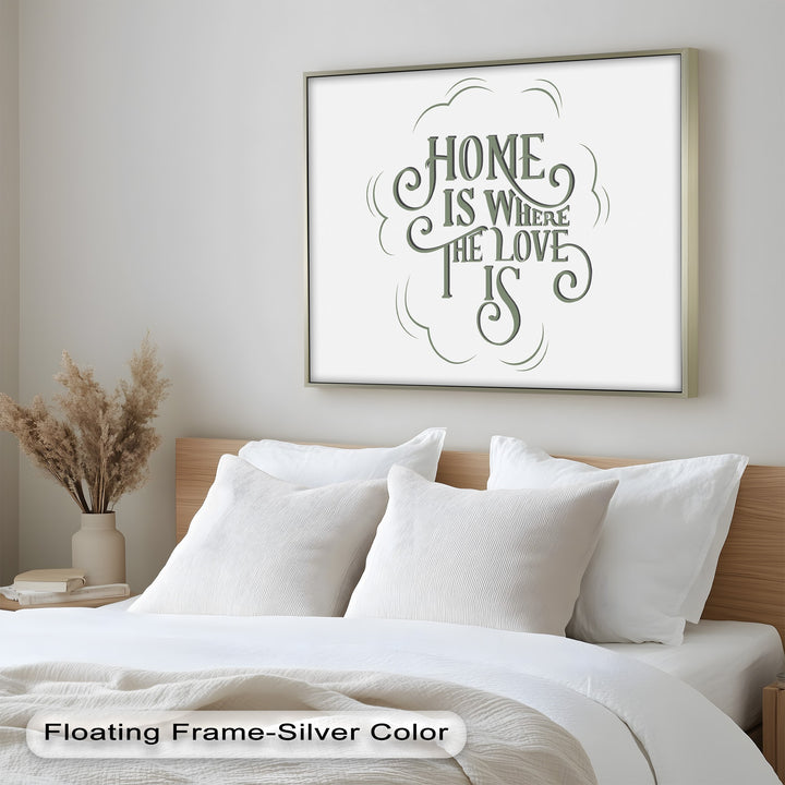 Whimsical calligraphy print with touching quote about home.
