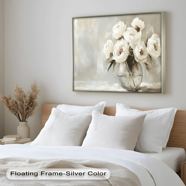 White Peony Bouquet – Floral Oil Paintings