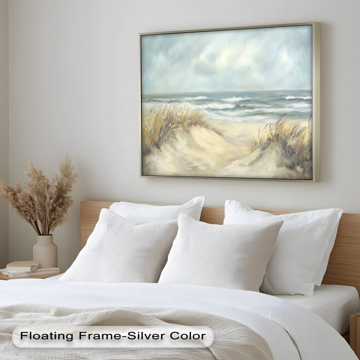 Peaceful coastal wall art with gentle surf and seaside breeze.
