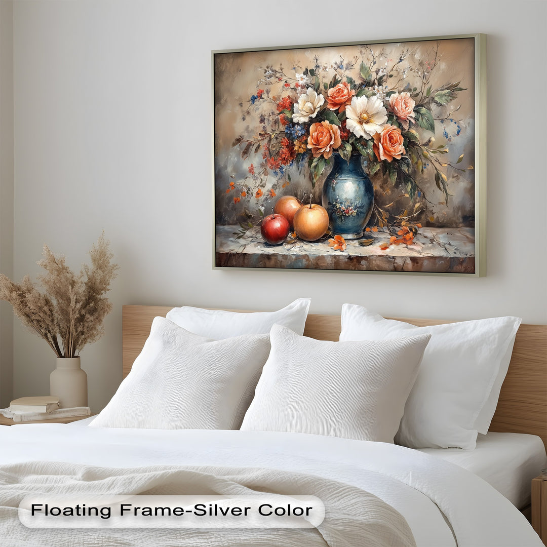 Vintage Floral Harmony – Still Life Oil Painting