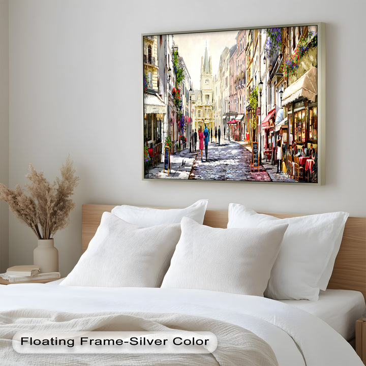 Sunlit Street von The Macneil Studio – Elegantes europäisches Ölgemälde