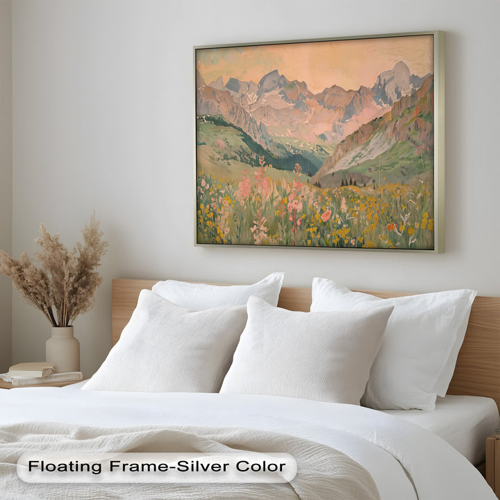 Wildflower Mountain – Serene Landscape Oil Painting