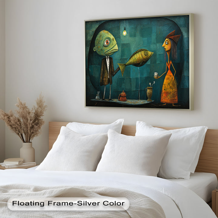 The Offering – Surreal Tea Exchange Picasso Oil Painting