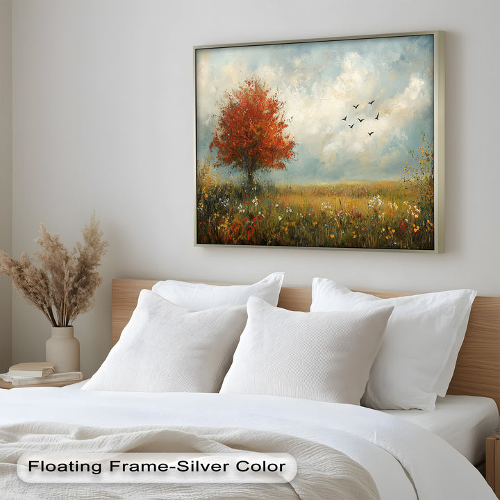 Autumn Serenity – Tree Landscape Oil Painting