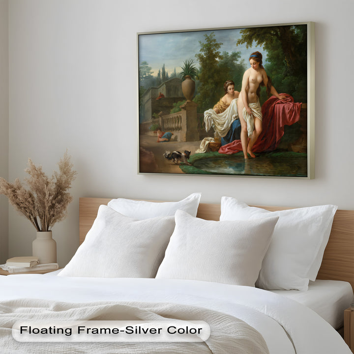 Bathing in the Garden – Neoclassical Elegance Oil Painting
