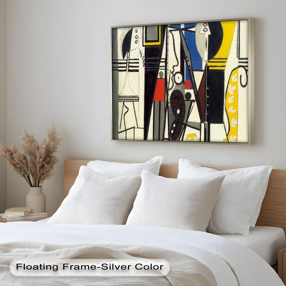 Abstract Figures and Forms by Le Corbusier-Geometric Oil Painting
