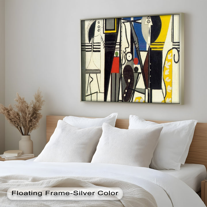 Abstract Figures and Forms by Le Corbusier-Geometric Oil Painting