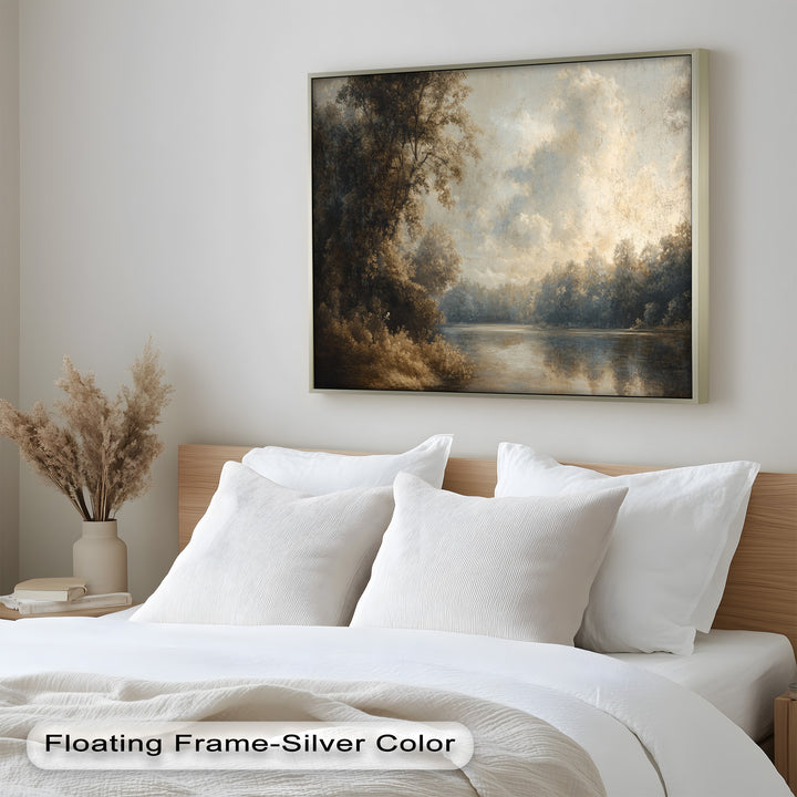 Forest Lake Wall Art – Nature Oil Painting