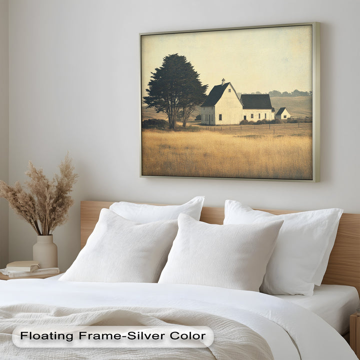 Golden Prairie Barn – Ölgemälde einer Bauernhauslandschaft