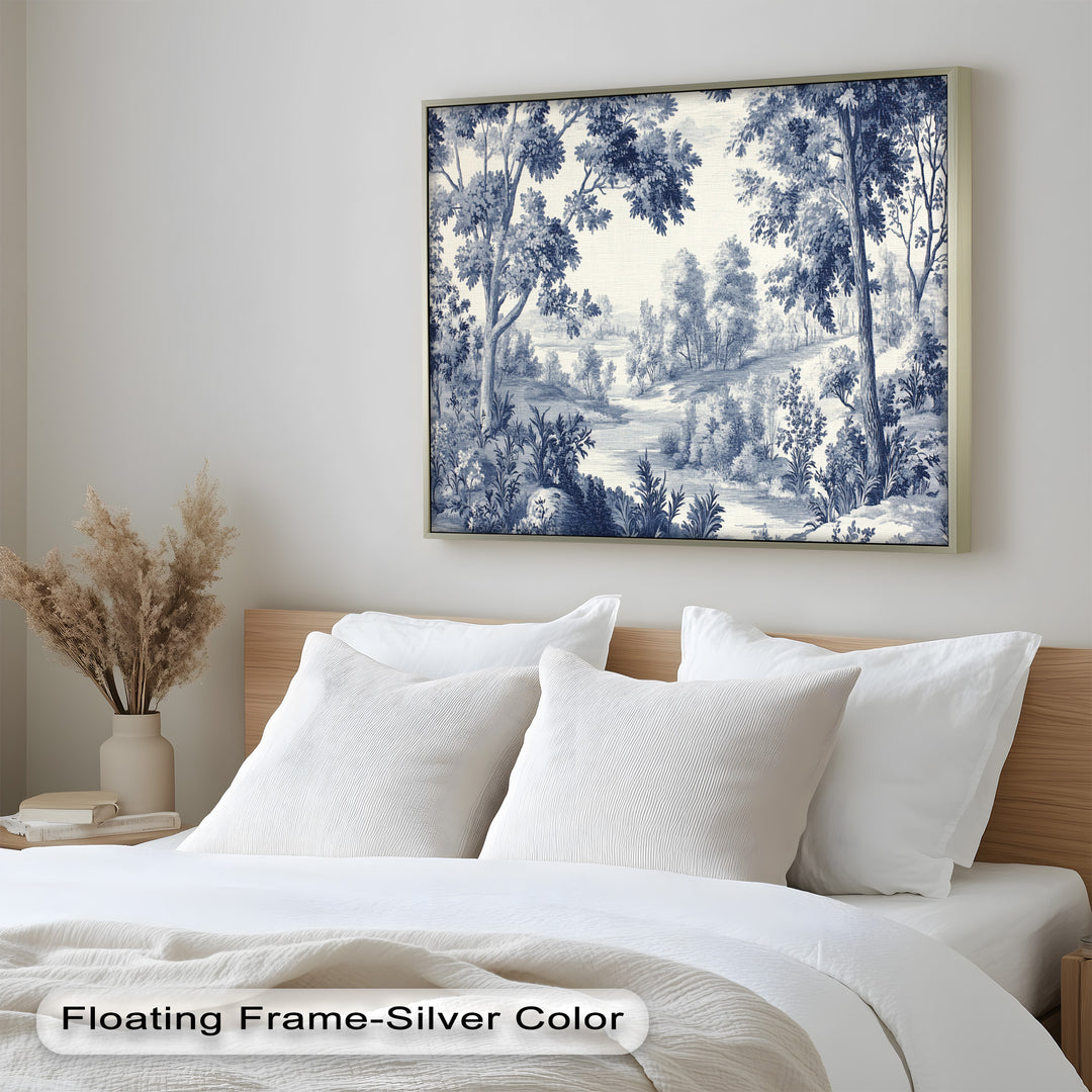 Monochrome Forest Wall Art – Classic Landscape Oil Painting