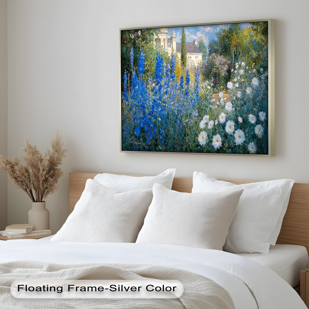 Blue Delphinium - Impressionist Oil Painting