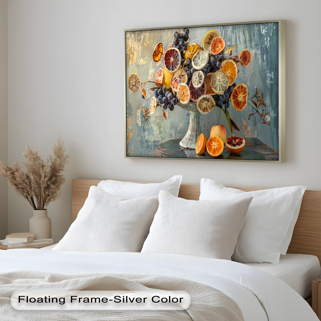 Grapes and Citrus Harmony – Decorative Still Life Food Painting