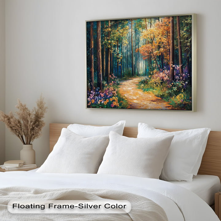 Colored Autumn Forest – Vibrant Oil Painting
