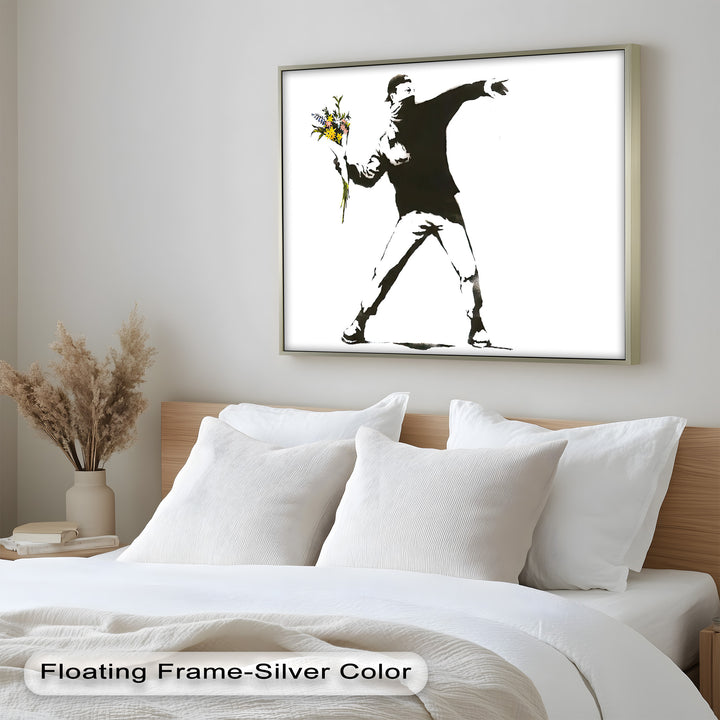 Flower Thrower – Iconic Protest Banksy Oil Painting