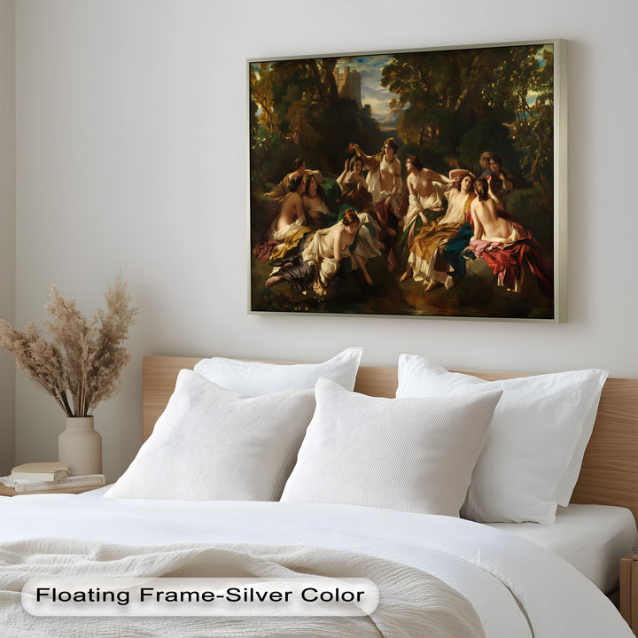 Twilight Reverie – Neoclassical Gathering of Maidens Oil Painting
