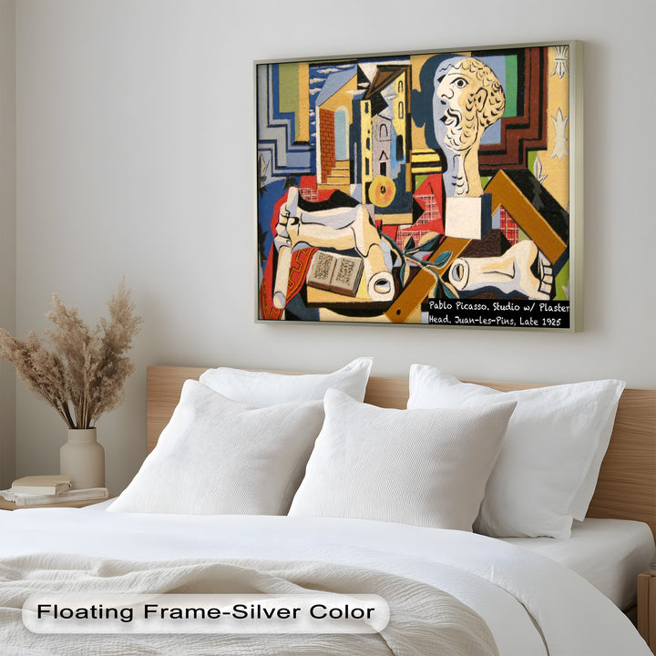 Studio with Plaster Head by Picasso – Cubist Oil Painting