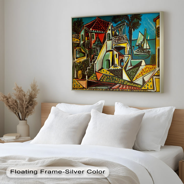 Mediterranes Dorf von Pablo Picasso – Küsten-Ölgemälde