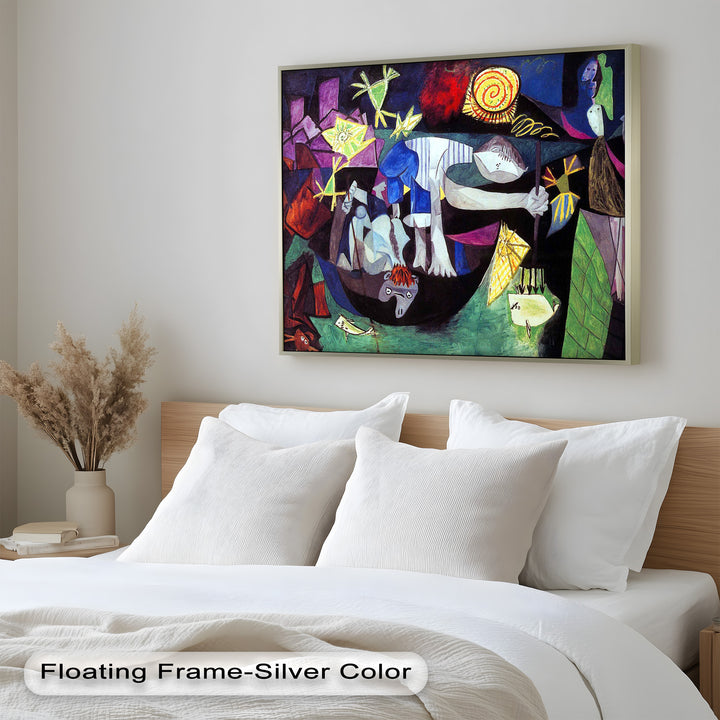 Night of the Spirals – Symbolic Surrealist Picasso Oil Painting
