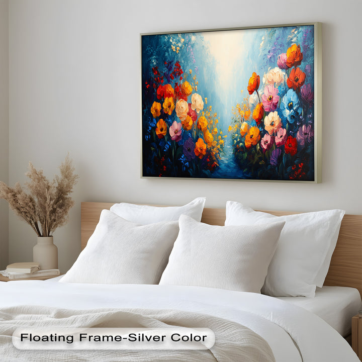 Multicolor Wild Bloom Explosion - Flower Oil Painting