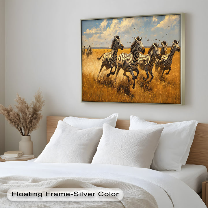 Running Wild – Zebra Oil Painting