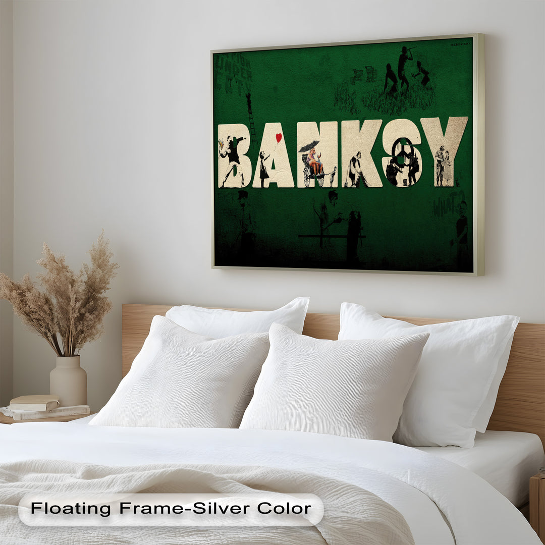 Urban Icons Collide – Banksy Tribute Oil Painting