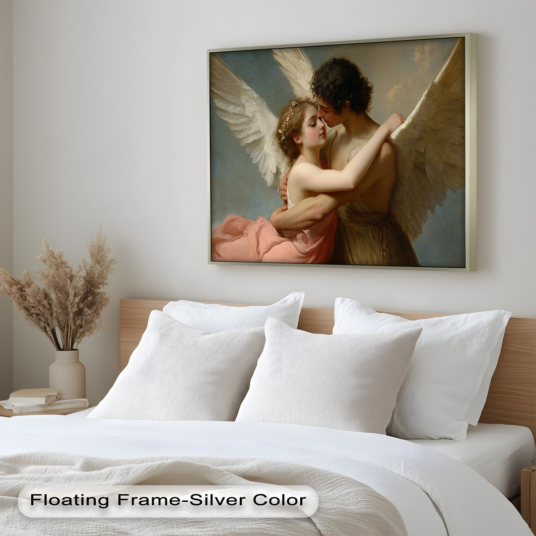 Heavenly Embrace – Cupid and Psyche Renaissance Love Oil Painting