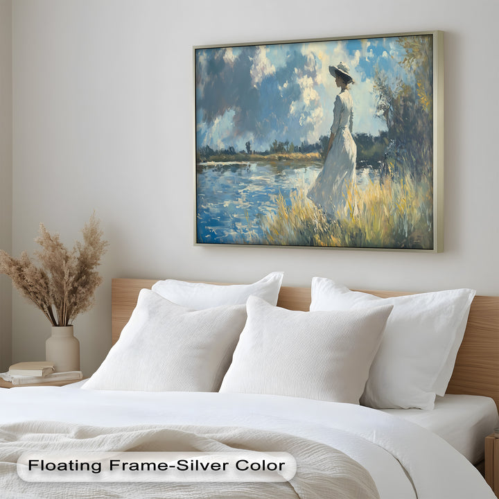 Lady by the River – Impressionist Oil Painting