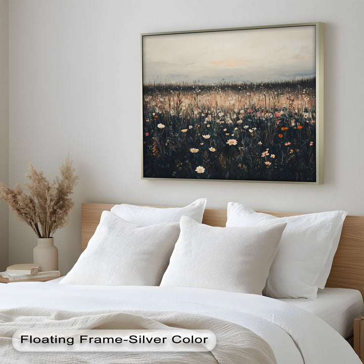 Wildflower Horizon – Framed Oil Painting