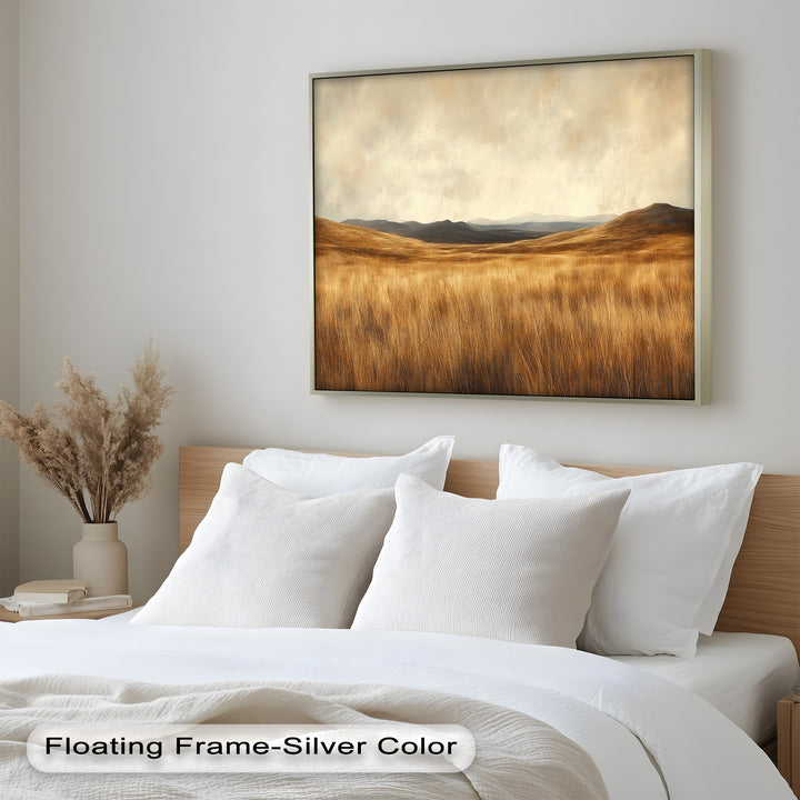 Golden Prairie Horizon – Landschaftsölgemälde